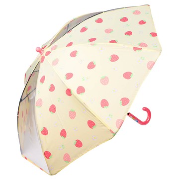 akachan honpo - 雨傘-圓弧狀傘珠 草莓-象牙白色