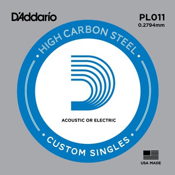 D’Addario PL011 Plain Steel 民謠吉他 電吉他 單弦 第一弦 0.011