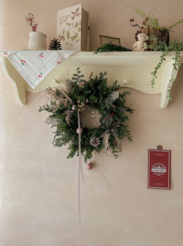 永生雪松聖誕花圈 迷幻 唯美風 聖誕禮物 聖誕裝飾