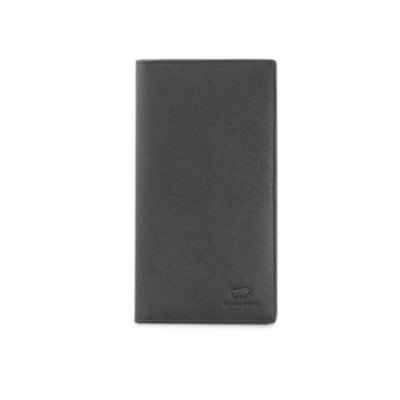 BRAUN BUFFEL 台灣總代理 艾康-A 18卡兩折長夾-黑色/BF571-631-BK