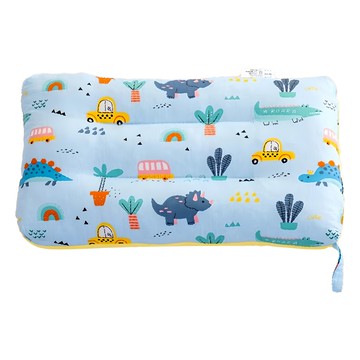 愛北鼻 獨家加厚水洗枕 柔軟舒適 寶寶枕頭  1入  仙人掌恐龍 藍色  43 x 28cm
