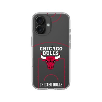 iPhone 16 Clear Case（相機按鈕） 透明 - NBA - 球場系列-芝加哥公牛 Chicago Bulls - Court