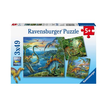 Ravensburger 維寶 拼圖  恐龍世界 藍色  147片  1組
