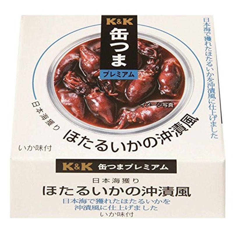 KK 缶つまプレミアム 日本近海獲り ほたるいかの沖漬風 70g×2個