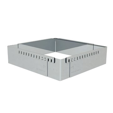 de Buyer 畢耶 可調式不鏽鋼蛋糕模 塑形模  20 x 20~37 x 5cm  1個