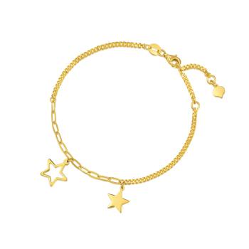 Essence「永」 雙子星 黃金手鍊_計價黃金