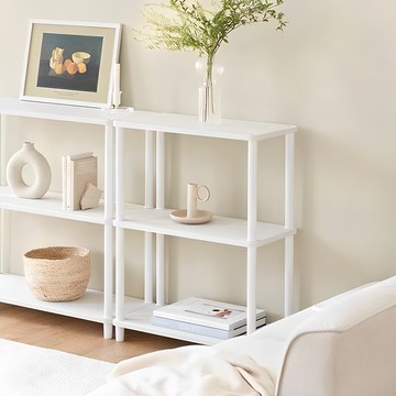 [Room&Home 韓國製造 Daily Round 方形展示架 層架 白色 600 x 300 x 785 mm 3層]  600×300×785mm  3層