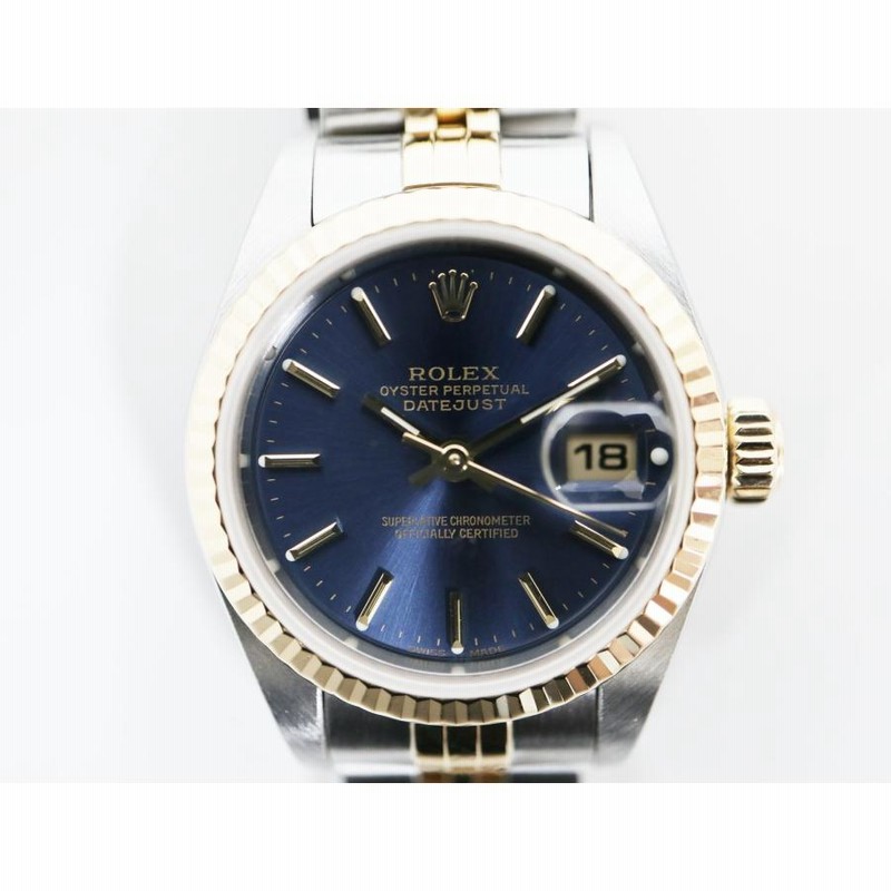 ロレックス ROLEX デイトジャスト 79173 ブルー 青文字盤 P番 コンビ 自動巻き レディース 【中古】 時計 | LINEブランドカタログ