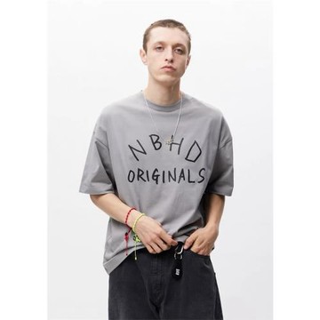 潮牌NBHD SHELTECH寬松休閑印花字母純棉短袖T恤男款24SS