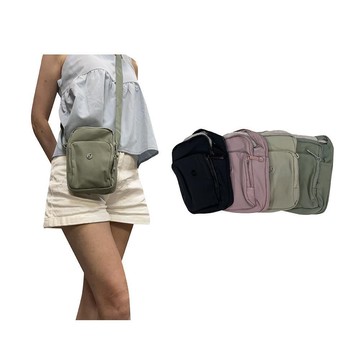 斜背超小隨身7.5吋手機大齒耐用拉鍊二主袋+外袋共三