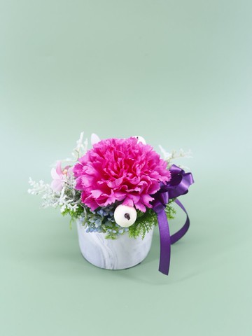 特級擬真紫康乃馨香氛花禮/擬真花/人造盆栽/母親節/送禮/禮物