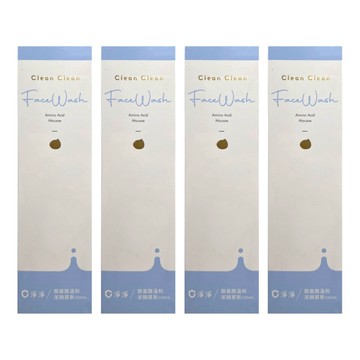 Clean Clean 淨淨 胺基酸溫和潔顏慕斯  4個  150ml