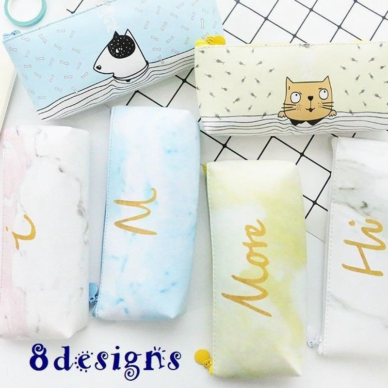 ペンケース 筆箱 雑貨 ステーショナリー 文房具 ペン入れ ファスナー付き イラスト 動物 アニマル 英字 かわいい キュート 通販 Lineポイント最大get Lineショッピング