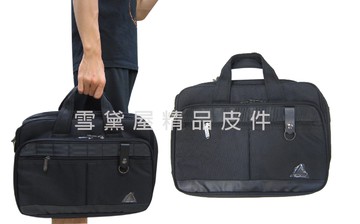 限時 滿3千賺10%點數↘ | ~雪黛屋~SPYWALK文件包大容量360度加大二層主袋防水尼龍+皮革手提肩背斜側背可A4資夾14吋電腦長背帶S9830