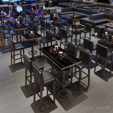 免運費 開立發票 設計師椅工業風桌椅餐椅定製工業風酒吧清吧高吧椅夜場散臺包廂 U 卡座桌椅鐵藝吧臺高腳凳