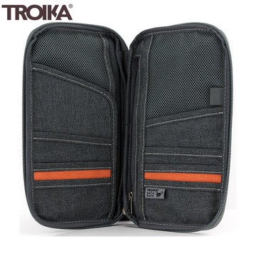 德國TROIKA防感應護照包TRV20/GY防盜卡夾防感應錢包