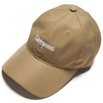 UNDER PEACE 21SS CURSIVE LOGO / FR BASEBALL CAP 抗撕裂 棒球帽 (卡其)
