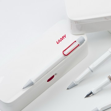 【LAMY】 原子筆 / Safari 狩獵者系列 - 紅白 - 時尚禮盒 - 官方直營旗艦館