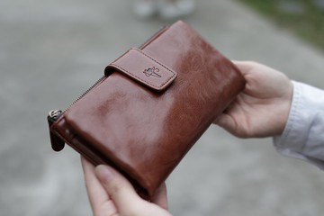 【客製化刻字】軟革長夾 大容量收納 磁釦式 生日禮物 聖誕節禮物