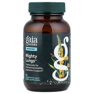 Gaia Herbs, Mighty Lungs™，60 粒液體 Phyto-Caps® 膠囊