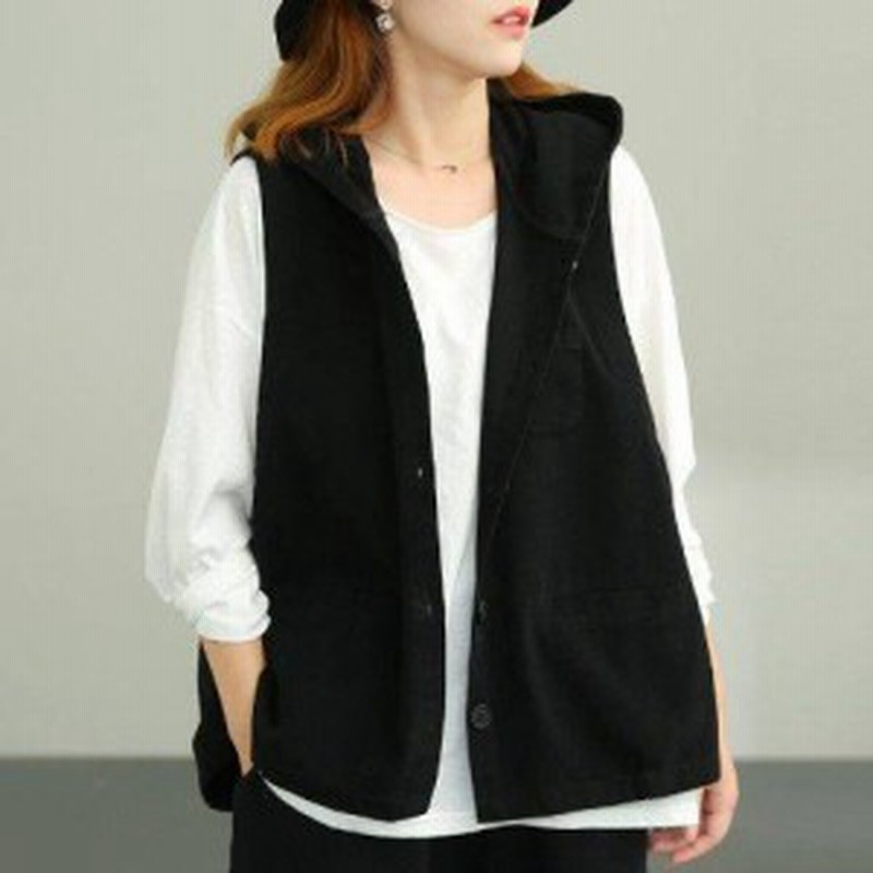 カジュアルベスト レディース フード付きベスト ゆったり 秋冬 コットン ショートベスト インナーベスト 無地 シンプル カジュアル おし 通販 Lineポイント最大1 0 Get Lineショッピング