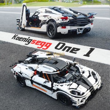 拼圖拼搭科技柯尼塞格跑車成人高難度拼裝中國積木玩具模型23002