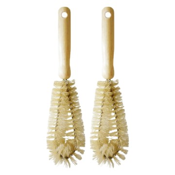 Master Pieces 木柄去油排水孔刷 植物纖維+原木  淺色  2支