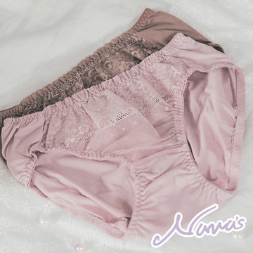 【露娜斯】柔美花邊。透氣舒適貼身三角內褲【粉/膚】台灣製P8838