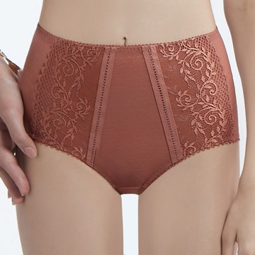 【曼黛瑪璉】V極線 高腰三角修飾內褲 M.L(溫潤棕)