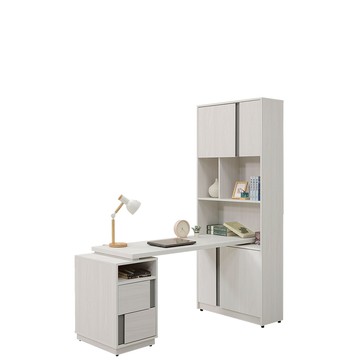 【Hampton 漢汀堡】海輪5尺書桌櫃組(桌/書桌/書桌櫃組/台灣製造)