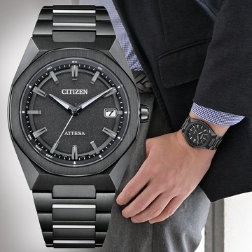CITIZEN 星辰 ATTESA 限量 光動能 鈦金屬 電波對時男錶 CB3045-61E
