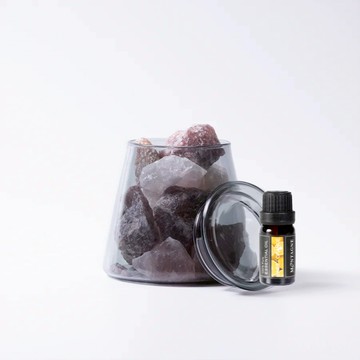 【Montagne】粉水晶＋草莓晶｜富士山晶礦杯鍍色款（贈杯蓋）｜甜橙10ml_廠商直送