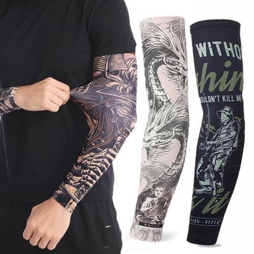 冰袖男彈性護手臂套袖防紫外線手套運動跑步冰絲袖套登山騎行防曬