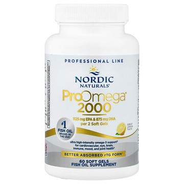 Nordic Naturals, ProOmega® 2000，檸檬味，60 粒軟膠囊（每粒軟膠囊 1,075 毫克）