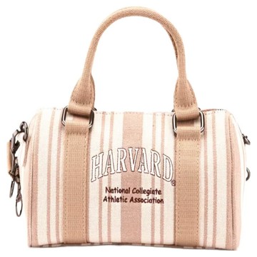 NCAA 直條紋波士頓側背包 02 74221704  中(250 x 200 x 100mm)  咖啡色