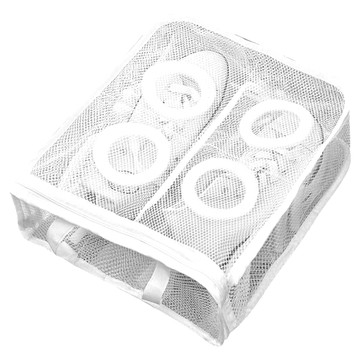 樂居家 洗鞋專用網袋  洗衣機專用  網+珍珠棉材質  長方形/圓筒型  2個