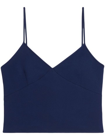 AMI Paris - V-neck camisole top - women - Elastane/Viscose - 42 - Blue