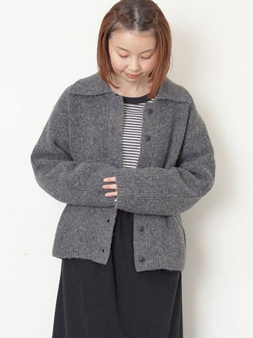 百搭排釦翻領針織衫(0F001313710) - Samansa Mos2