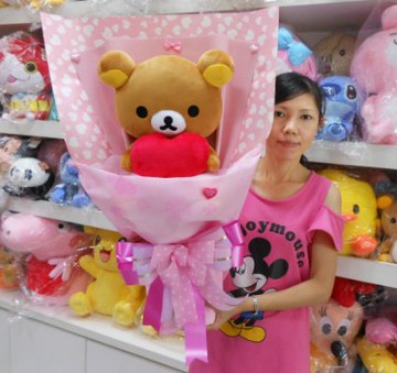 高雄娃娃花束 拉拉熊花束 正版 懶懶熊花束