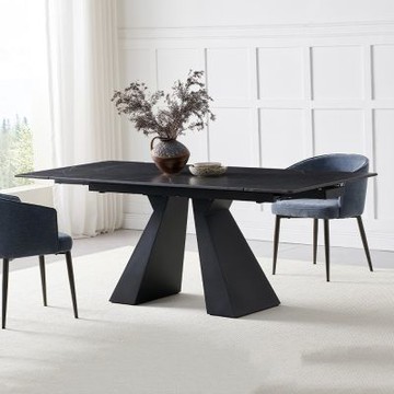 MUNA家居  J8015型6.6尺岩板拉合餐桌/不含椅   200X90X78cm