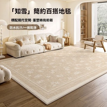 輕奢奶油風大地毯 客廳新款大地毯 輕奢地毯 免洗高級地毯 可擦洗地毯 水晶絨地毯 沙發防水地墊臥室床邊地毯