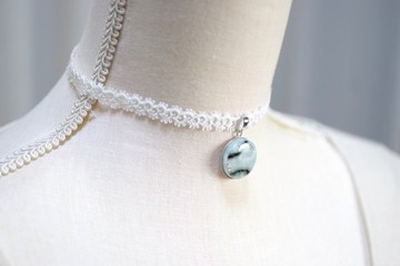 樹脂藝術 方形吊墜・夜色深處