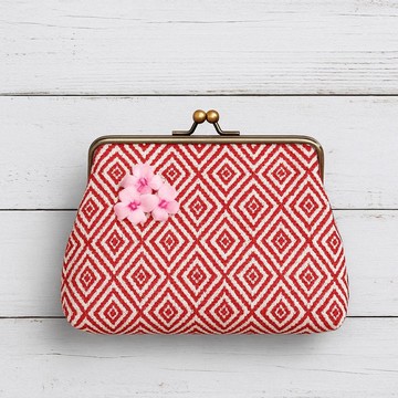 泰雅菱織 | 花影口金包