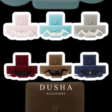 𝐃𝐔𝐒𝐇𝐀.𝐚𝐜𝐜︴飾品盒 質感六色絨布材質飾品包裝盒－杜莎飾品