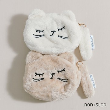 non-stop 軟萌花仔毛絨收納包-2色