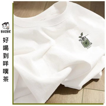 重磅純棉短袖上衣男 美式復古上衣 個性印花短T 寬版顯瘦版型 大學生潮流穿搭 情侶款T恤 情侶穿搭 厚實有挺度 寬版T恤