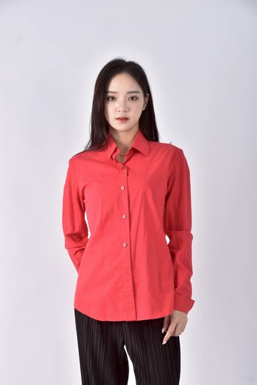 (M) jamei chen素面紅色襯衫上衣