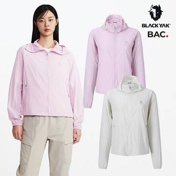 【BLACKYAK】女 AIR DOT防曬外套 (淺粉紅/白色)-四向高彈性 透氣 防護外套 連帽外套|BYEB1WJ008