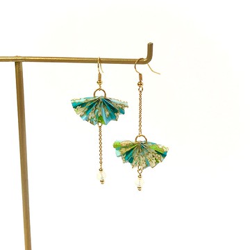 【SGS檢驗合格】日系摺紙系列耳環-扇子款 (限定色)