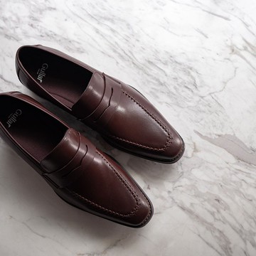 Gullar 風雅便士樂福-素食皮鞋(紅咖)